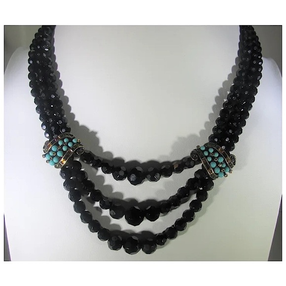 Authentic Heidi Daus “Return from Grace” Black Crystal Necklace - Picture 4 of 13
